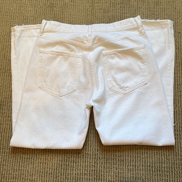 Agolde Riley HighRise Distressed Tapered Jeans white - Picture 5 of 6